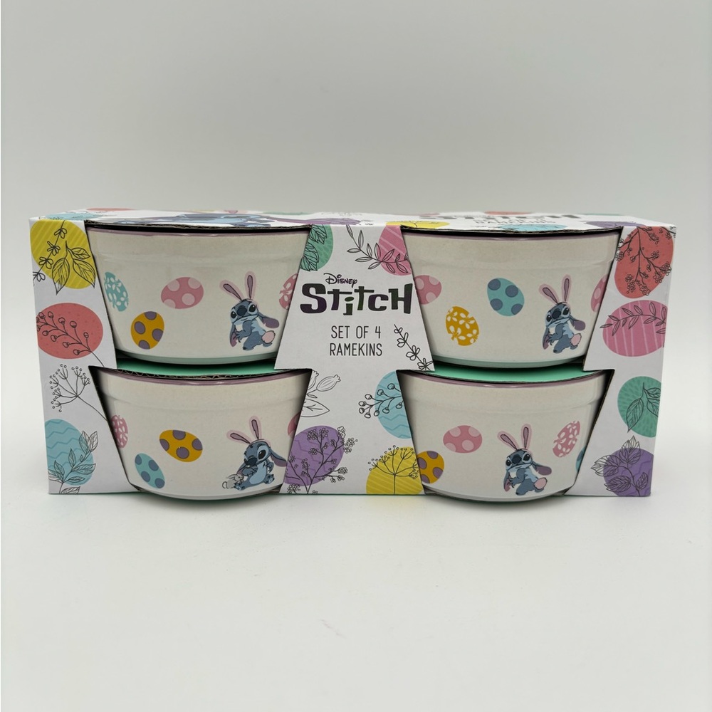 Disney Stitch Easter Ceramic Ramekins Set of 4